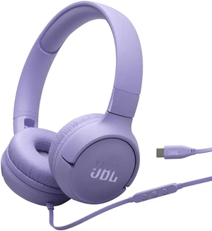 Tune 520C - USB-C Wired on-Ear Headphones with Hi-Res Audio Support, Pure Bass Sound, Comfort fit, USB-C connectivity, 3-Button Remote with Microphone and EQ presets Control (Purple) Tune 520C - USB-C Wired on-Ear Headphones with Hi-Res Audio Support, Pure Bass Sound, Comfort fit, USB-C connectivity, 3-Button Remote with Microphone and EQ presets Control (Purple)