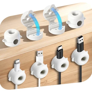 8-Pack Magnetic Cable Management Clips for home office desk, Cord organizer | reusable, strong adhesive, silicone wire staples keeper, stick-on wire holder clamps, nightstand, car dashboard 8-Pack Magnetic Cable Management Clips for home office desk, Cord organizer | reusable, strong adhesive, silicone wire staples keeper, stick-on wire holder clamps, nightstand, car dashboard