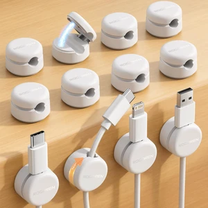 12 Pack Magnetic Cable Clips,360° Rotating Cord Organizer Holder | 1s Snap No Residue Wire Management,Adhesive Phone Cord Holder for Desk,Nightstand, Wall, Car, Office, Home & Dorm Room White 12 Pack Magnetic Cable Clips,360° Rotating Cord Organizer Holder | 1s Snap No Residue Wire Management,Adhesive Phone Cord Holder for Desk,Nightstand, Wall, Car, Office, Home & Dorm Room White