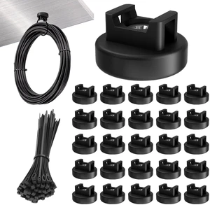 125 Pcs Magnetic Cable Zip Tie Mounts, Magnetic Cable Ties (25 Pcs Multipurpose Magnets & 100 Pcs Releasable Zip Ties) Magnetic Wire Holder for Home Office Electrical Wire Management 125 Pcs Magnetic Cable Zip Tie Mounts, Magnetic Cable Ties (25 Pcs Multipurpose Magnets & 100 Pcs Releasable Zip Ties) Magnetic Wire Holder for Home Office Electrical Wire Management