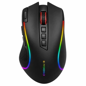 Wireless RGB Gaming Mouse, Tri-Mode, 8000 DPI, Rechargeable | Rapid-fire key, 9 customizable buttons, 1000Hz polling, 75-hour battery, 6 RGB modes, for PC gaming and work Wireless RGB Gaming Mouse, Tri-Mode, 8000 DPI, Rechargeable | Rapid-fire key, 9 customizable buttons, 1000Hz polling, 75-hour battery, 6 RGB modes, for PC gaming and work