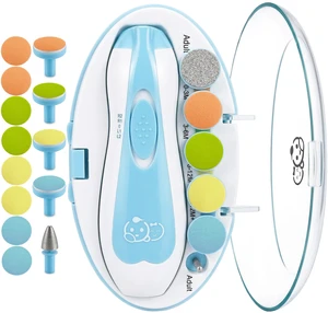 Upgraded 21 in 1 Baby Nail Trimmer with Labeled Case, 13 Extra Replacement Pads, Safe Electric Baby Nail File Kit for Newborns & Toddlers, Whisper Quiet Nail Clipper with LED Light (Blue) Upgraded 21 in 1 Baby Nail Trimmer with Labeled Case, 13 Extra Replacement Pads, Safe Electric Baby Nail File Kit for Newborns & Toddlers, Whisper Quiet Nail Clipper with LED Light (Blue)