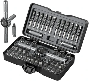 69 in 1 Magnetic Ratchet Screwdriver Set with Detachable T Handle & Sockets | 4 Handle & S2 Steel Bits, Multi-Bit Ratcheting Screwdriver Tool Kit for Electronics, Home Repair, Furniture, Bicycle, DIY 69 in 1 Magnetic Ratchet Screwdriver Set with Detachable T Handle & Sockets | 4 Handle & S2 Steel Bits, Multi-Bit Ratcheting Screwdriver Tool Kit for Electronics, Home Repair, Furniture, Bicycle, DIY