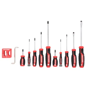 Screwdriver Set, 12 Pc, Includes Flat Head and Phillips Screwdrivers, Offset, Magnetizer/Demagnetizer (CMHT65130) Screwdriver Set, 12 Pc, Includes Flat Head and Phillips Screwdrivers, Offset, Magnetizer/Demagnetizer (CMHT65130)
