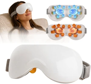 Smart Eye Massager with Heat & Cooling, White | 14-Point Deep Massage, Compression & Bluetooth Music, Relieves Migraines, Eye Strain & Puffiness, Improves Sleep Smart Eye Massager with Heat & Cooling, White | 14-Point Deep Massage, Compression & Bluetooth Music, Relieves Migraines, Eye Strain & Puffiness, Improves Sleep