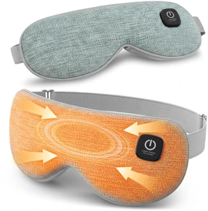 Cordless Heated Eye Mask, Rechargeable Mask with 4 Heat Levels for Dry Eyes | Fast Heating Mask with Washable Covers for Sleep, Travel, MGD, Blepharitis, 1500mAh Large Battery, Gray & Blue Cordless Heated Eye Mask, Rechargeable Mask with 4 Heat Levels for Dry Eyes | Fast Heating Mask with Washable Covers for Sleep, Travel, MGD, Blepharitis, 1500mAh Large Battery, Gray & Blue
