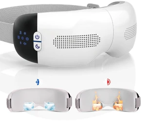 Eye Massager with Heat & Built-in Cooling System, Smart Bluetooth Air Compression Eye Mask, Migraine Relief, Dry Eyes, Relaxation and Reduce Eye Strain, Gifts for Women/Men (White) Eye Massager with Heat & Built-in Cooling System, Smart Bluetooth Air Compression Eye Mask, Migraine Relief, Dry Eyes, Relaxation and Reduce Eye Strain, Gifts for Women/Men (White)