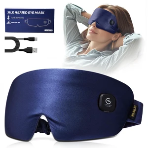 Heated Eye Mask for Dry Eyes - Silk Cordless Warm Eye Compress Moist Heat | FSA Eligible, Eye Heating Pad for Stye Treatment, Tired Eyes, Sleep, Travel, Washable, Rechargeable, Blue Heated Eye Mask for Dry Eyes - Silk Cordless Warm Eye Compress Moist Heat | FSA Eligible, Eye Heating Pad for Stye Treatment, Tired Eyes, Sleep, Travel, Washable, Rechargeable, Blue