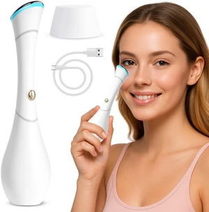 Eye Wand, Vibration, Red & Blue Light, Ionic Galvanic Skincare Absorption, USB-C Rechargeable Face Massage Tool for Daily Skincare Eye Wand, Vibration, Red & Blue Light, Ionic Galvanic Skincare Absorption, USB-C Rechargeable Face Massage Tool for Daily Skincare