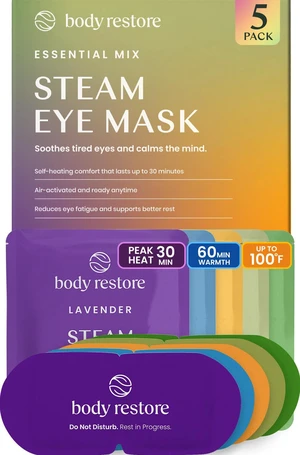 Heated Eye Mask Warm Compress for Dry Eyes - Variety 5 Pack | Stocking Stuffers & Birthday Gifts, Self Heating Steam Mask for Fast Relief, Relaxation, Sleep, Spa, Travel, Self Care Heated Eye Mask Warm Compress for Dry Eyes - Variety 5 Pack | Stocking Stuffers & Birthday Gifts, Self Heating Steam Mask for Fast Relief, Relaxation, Sleep, Spa, Travel, Self Care