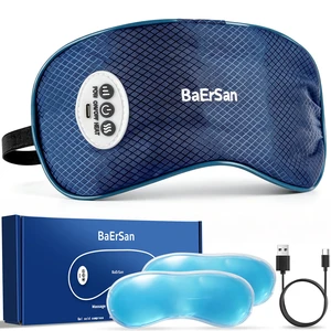 Eye Massager with Heat & Vibration, Reusable Gel Strip | 3 heat & 5 vibration modes for relaxation. Reduces puffiness & dark circles. Adjustable strap, portable for travel. Eye Massager with Heat & Vibration, Reusable Gel Strip | 3 heat & 5 vibration modes for relaxation. Reduces puffiness & dark circles. Adjustable strap, portable for travel.