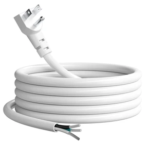 16 Gauge Flat Plug Replacement Power Cord 25 Ft with Pigtail Open End, 3 Prong Stripped Wire Electrical Supply Cable, 13A/125V, SJTW, Outdoor for AC Appliances Power Tools Repair & DIY-ETL-White 16 Gauge Flat Plug Replacement Power Cord 25 Ft with Pigtail Open End, 3 Prong Stripped Wire Electrical Supply Cable, 13A/125V, SJTW, Outdoor for AC Appliances Power Tools Repair & DIY-ETL-White