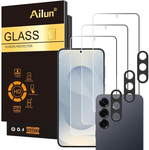 Screen Protector + Camera Lens Protector for Galaxy S25+ / S25 Plus | 3+3 Pack, 6.7 inch, Tempered Glass, Fingerprint Unlock, 0.25mm, Anti-Scratch, Case Friendly, Clear, HD Screen Protector + Camera Lens Protector for Galaxy S25+ / S25 Plus | 3+3 Pack, 6.7 inch, Tempered Glass, Fingerprint Unlock, 0.25mm, Anti-Scratch, Case Friendly, Clear, HD