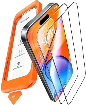 UNBREAK TOP 9H+ Glass for iPhone 15 Screen Protector, 2 Pack | 12FT Military Grade Shatterproof, iPhone 15 Screen Protector, Tempered Glass, Longest Durable, Full Coverage UNBREAK TOP 9H+ Glass for iPhone 15 Screen Protector, 2 Pack | 12FT Military Grade Shatterproof, iPhone 15 Screen Protector, Tempered Glass, Longest Durable, Full Coverage