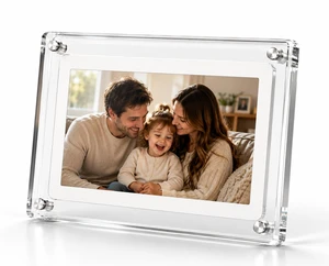 7 Inch Acrylic Digital Picture Frame, No WiFi Needed, Photos and Videos | 4GB Storage, USB Transfer, Rechargeable Battery 7 Inch Acrylic Digital Picture Frame, No WiFi Needed, Photos and Videos | 4GB Storage, USB Transfer, Rechargeable Battery