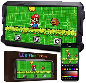 Pixel Art Digital Picture Frame, 24x48 Smart Bluetooth Pixel Display, Programmable RGBIC LED Display with APP Control, Clock Alarm & Message Board, Perfect for Game Room, Bedside, or Desk Decor Pixel Art Digital Picture Frame, 24x48 Smart Bluetooth Pixel Display, Programmable RGBIC LED Display with APP Control, Clock Alarm & Message Board, Perfect for Game Room, Bedside, or Desk Decor