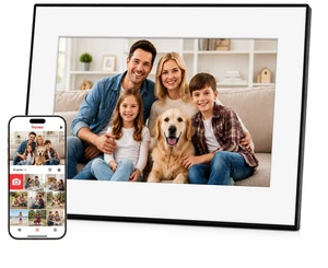 32GB 10.1 Inch Frameo Smart WiFi Digital Photo Frame 1280x800 IPS LCD Touch Screen, Auto-Rotate Portrait and Landscape, Built in 32GB Memory, Share Moments Instantly via Frameo App from Anywhere 32GB 10.1 Inch Frameo Smart WiFi Digital Photo Frame 1280x800 IPS LCD Touch Screen, Auto-Rotate Portrait and Landscape, Built in 32GB Memory, Share Moments Instantly via Frameo App from Anywhere