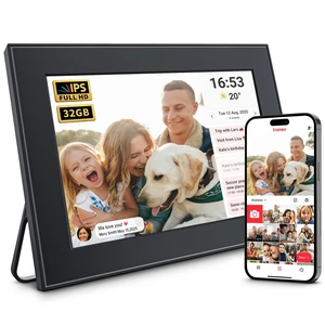 FRAMEO 10.1 Inch Smart WiFi Digital Photo Frame, Black | 32GB, 1280x800 IPS LCD Touch Screen, Auto-Rotation, Share Moments via Frameo App from Anywhere, digital calendar FRAMEO 10.1 Inch Smart WiFi Digital Photo Frame, Black | 32GB, 1280x800 IPS LCD Touch Screen, Auto-Rotation, Share Moments via Frameo App from Anywhere, digital calendar