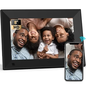 8 Inch Digital Picture Frame Touch Screen, 1280x800 HD WiFi Electronic Photo Web Frame Display 16GB, Share Pictures/Videos via App/USB/SD Easy Setup Gifts for Mom, Auto-Rotate, Solid Black 8 Inch Digital Picture Frame Touch Screen, 1280x800 HD WiFi Electronic Photo Web Frame Display 16GB, Share Pictures/Videos via App/USB/SD Easy Setup Gifts for Mom, Auto-Rotate, Solid Black