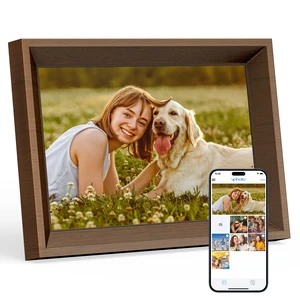 Digital Picture Frame -10.1 WiFi Digital Photo Frame for Gifts,Show Videos on Auto-Rotate & Wall-Mountable Touch Screen Frame,Easy Share, Send via Phone APP, Email,Wood Brown Digital Picture Frame -10.1 WiFi Digital Photo Frame for Gifts,Show Videos on Auto-Rotate & Wall-Mountable Touch Screen Frame,Easy Share, Send via Phone APP, Email,Wood Brown