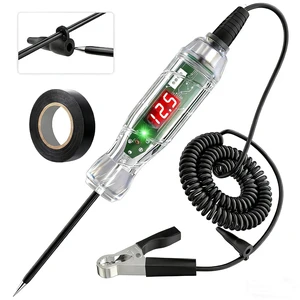 Automotive Test Light P60 3-70V LED Digital Voltage Display, Circuit Tester with Voltmeter & Dual Polarity Indicator Light, Tester Electric, Bidirectional Voltage Tester w/Stainless Probe Automotive Test Light P60 3-70V LED Digital Voltage Display, Circuit Tester with Voltmeter & Dual Polarity Indicator Light, Tester Electric, Bidirectional Voltage Tester w/Stainless Probe