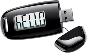 Rechargeable 3D Pedometer with Step Counter Silent Motion Sensor, Large LCD Backlight Display, USB Charging, Belt Clip & Lanyard - Accurate Fitness Tracker Rechargeable 3D Pedometer with Step Counter Silent Motion Sensor, Large LCD Backlight Display, USB Charging, Belt Clip & Lanyard - Accurate Fitness Tracker