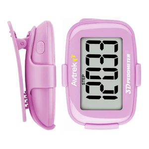 Accurate 3D Step Counter with LED Backlight Pocket Pedometer for Walking Or Running Outdoor Hiking Activities (Pink) Accurate 3D Step Counter with LED Backlight Pocket Pedometer for Walking Or Running Outdoor Hiking Activities (Pink)