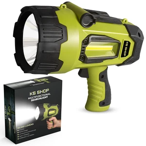 Camping Lantern Rechargeable - Led Spotlight Flashlight 200,000LM With 10,000mAh (6 To 12 Hours Of Runtime) - Usb-c Fast Charging- Outdoor Handheld Spotlight For Camping, Flash Lights For Emergency Camping Lantern Rechargeable - Led Spotlight Flashlight 200,000LM With 10,000mAh (6 To 12 Hours Of Runtime) - Usb-c Fast Charging- Outdoor Handheld Spotlight For Camping, Flash Lights For Emergency