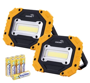 Portable LED Work Light,AA Battery Powered Flood Lights,2 Pack | Ultra Bright Job Site Lighting for Workshop,Camping, Hiking, Fishing, Car Repair with Emergency Flash Mode Portable LED Work Light,AA Battery Powered Flood Lights,2 Pack | Ultra Bright Job Site Lighting for Workshop,Camping, Hiking, Fishing, Car Repair with Emergency Flash Mode