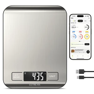 Smart Food Kitchen Scale with Nutritional Calculator, App for Macro & Calorie Tracking, AI Scan, Digital Grams and Ounces for Weight Loss, Rechargeable, Stainless Steel, 33lb /15kg Smart Food Kitchen Scale with Nutritional Calculator, App for Macro & Calorie Tracking, AI Scan, Digital Grams and Ounces for Weight Loss, Rechargeable, Stainless Steel, 33lb /15kg