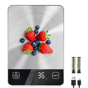 33lb Rechargeable Digital Kitchen Scale for Cooking, 9 x 6.3inch | 0.1oz/1g Precision, USB Charging/Batteries, Stainless Steel Platform & Tempered Glass, LCD Display, 6 Units, Tare, Hangable 33lb Rechargeable Digital Kitchen Scale for Cooking, 9 x 6.3inch | 0.1oz/1g Precision, USB Charging/Batteries, Stainless Steel Platform & Tempered Glass, LCD Display, 6 Units, Tare, Hangable