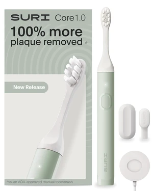 NEW Core Sonic Electric Toothbrush | Up to 4 Weeks Battery | Travel Head Cover | Pressure Sensor | Bio-Based Body* | 2-Minute Timer | Plant-Based Head - Green NEW Core Sonic Electric Toothbrush | Up to 4 Weeks Battery | Travel Head Cover | Pressure Sensor | Bio-Based Body* | 2-Minute Timer | Plant-Based Head - Green