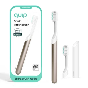 Sonic Electric Toothbrush, Extra Brush Head, Metal Handle, Dawn | Includes 2 Brush Heads and Travel Cover Mount, AAA Battery, 3 Month Battery Life, 2 Minute Timed Brushing, Travel Ready Sonic Electric Toothbrush, Extra Brush Head, Metal Handle, Dawn | Includes 2 Brush Heads and Travel Cover Mount, AAA Battery, 3 Month Battery Life, 2 Minute Timed Brushing, Travel Ready