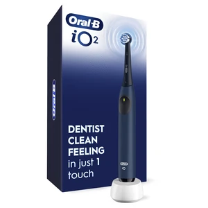 Rechargeable Electric Toothbrush, iO2, 3 Cleaning Modes, Automatic Pressure Sensor to Protect Gums, Dark Blue Rechargeable Electric Toothbrush, iO2, 3 Cleaning Modes, Automatic Pressure Sensor to Protect Gums, Dark Blue