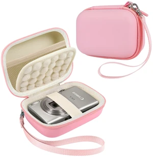 Small Camera Case for Canon PowerShot ELPH/IXUS - Pink | EVA Hard Shell Fits Kodak Pixpro C1 FZ55/FZ45,Nikon Coolpix, Digital Camera Case,Shockproof Compact Camera Bag(Case Only) Small Camera Case for Canon PowerShot ELPH/IXUS - Pink | EVA Hard Shell Fits Kodak Pixpro C1 FZ55/FZ45,Nikon Coolpix, Digital Camera Case,Shockproof Compact Camera Bag(Case Only)