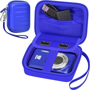Digital Camera Case for KODAK PIXPRO FZ55/ FZ45/ FZ53/ FZ43 16MP Video Vlogging Cameras, Travel Storage Holder Bag with Mesh Pocket for Batteries, Cables, Memory Cards, Card Reader- Blue (Box Only) Digital Camera Case for KODAK PIXPRO FZ55/ FZ45/ FZ53/ FZ43 16MP Video Vlogging Cameras, Travel Storage Holder Bag with Mesh Pocket for Batteries, Cables, Memory Cards, Card Reader- Blue (Box Only)