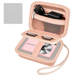 Camera Case for Kodak PIXPRO FZ55/FZ45/ for CAMKORY, Tiffany Pink | Hard EVA Shell, Padded Divider and 2 SD Card Slots Organize a Compact Camera, Charger and Cable for Travel. Case Only. Camera Case for Kodak PIXPRO FZ55/FZ45/ for CAMKORY, Tiffany Pink | Hard EVA Shell, Padded Divider and 2 SD Card Slots Organize a Compact Camera, Charger and Cable for Travel. Case Only.