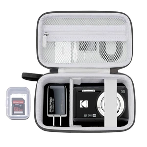 Hard Camera Travel Case for Kodak Pixpro FZ55/F45 Digital Camera | Double Zipper Compact Camera Case, Travel Carrying Case with Mesh Pocket Wrist Strap, for Vlogging, Protective Storage Hard Camera Travel Case for Kodak Pixpro FZ55/F45 Digital Camera | Double Zipper Compact Camera Case, Travel Carrying Case with Mesh Pocket Wrist Strap, for Vlogging, Protective Storage