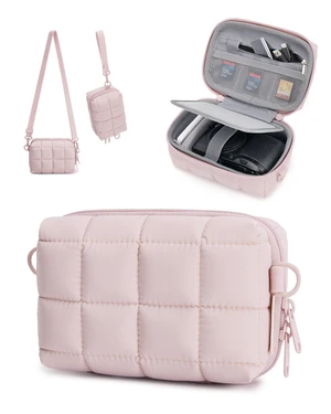 Small Puffy Digital Camera Case, Water-repellent, Pink | Camera Bag with 2 Carrying Ways for Canon PowerShot G7X Mark II/III/Sony DSCW800/DSCW830, Lightweight Small Puffy Digital Camera Case, Water-repellent, Pink | Camera Bag with 2 Carrying Ways for Canon PowerShot G7X Mark II/III/Sony DSCW800/DSCW830, Lightweight