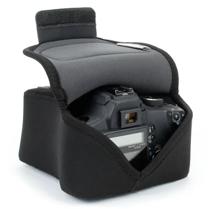 Camera Sleeve (Medium) for Compact SLRs Compatible with Canon EOS R100 Nikon Z30 Sony ZV-E10, and more - Padded Neoprene DSLR Case with Zipper Accessory Pocket & Belt Loop (Black) Camera Sleeve (Medium) for Compact SLRs Compatible with Canon EOS R100 Nikon Z30 Sony ZV-E10, and more - Padded Neoprene DSLR Case with Zipper Accessory Pocket & Belt Loop (Black)