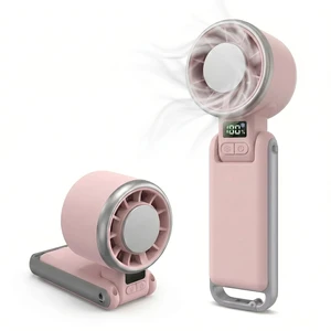 Portable Rechargeable Handheld Fan, 5-Speed Turbo Mini Fan, Instant 60°F Ice Cooling, 10m/s Strong Wind, 13H Battery & Type-C Charging, 3-in-1 Foldable Fan for Camping Beach Hiking & Travel (Pink) Portable Rechargeable Handheld Fan, 5-Speed Turbo Mini Fan, Instant 60°F Ice Cooling, 10m/s Strong Wind, 13H Battery & Type-C Charging, 3-in-1 Foldable Fan for Camping Beach Hiking & Travel (Pink)