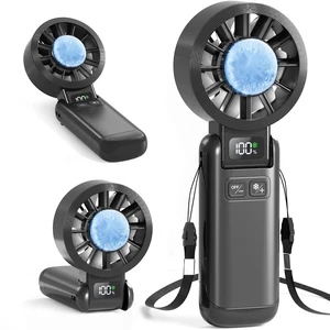 Pro Handheld Portable Fan Cooling 3-in-1 Hand, Desk, Neck & Fan | 5-Speed, Independent Switch, Digital Display, Foldable Personal Fan for Travel/Concerts/Sport Events/Gifts Pro Handheld Portable Fan Cooling 3-in-1 Hand, Desk, Neck & Fan | 5-Speed, Independent Switch, Digital Display, Foldable Personal Fan for Travel/Concerts/Sport Events/Gifts