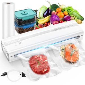 11-in-1 Vacuum Sealer for Food, Dry & Wet Auto Seal, Smart Moisture Sensor | Triple-Seal, 10s Vacuum, Built-in Cutter & Hose, Moist Mode with 10ml Liquid Tolerance, Pulse & External Modes 11-in-1 Vacuum Sealer for Food, Dry & Wet Auto Seal, Smart Moisture Sensor | Triple-Seal, 10s Vacuum, Built-in Cutter & Hose, Moist Mode with 10ml Liquid Tolerance, Pulse & External Modes