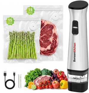 Handheld Vacuum Sealer for Travel, 30 Reusable Bags | Compact Food Saver Vacuum Sealer,6X Freshness Preservation,Rechargeable,Detachable Visible Water Tank,Auto Stop,Low-Noise Handheld Vacuum Sealer for Travel, 30 Reusable Bags | Compact Food Saver Vacuum Sealer,6X Freshness Preservation,Rechargeable,Detachable Visible Water Tank,Auto Stop,Low-Noise