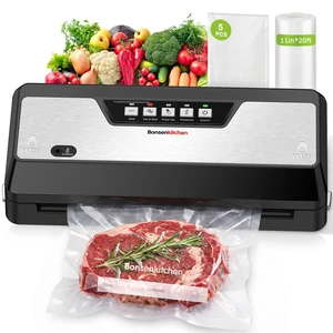 Vacuum Sealer Machine,1 Roll&5 Pre-Cut Bags,Multiple Modes | Food Sealer Vacuum Sealer with Cutter&Bag Storage,External Air Suction Hose,Widen Sealing Strip,Starter Kit for Food Storage Vacuum Sealer Machine,1 Roll&5 Pre-Cut Bags,Multiple Modes | Food Sealer Vacuum Sealer with Cutter&Bag Storage,External Air Suction Hose,Widen Sealing Strip,Starter Kit for Food Storage