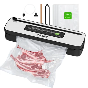 Vacuum Sealer Machine, Powerful 130W High Power with Liquid/Moist/Dry 6-Food Modes, Compact Food Preservation System with Cutter, Full Start Kit with Pre-cut Bags*10 (8''*11.8''), EXT-VAC Vacuum Sealer Machine, Powerful 130W High Power with Liquid/Moist/Dry 6-Food Modes, Compact Food Preservation System with Cutter, Full Start Kit with Pre-cut Bags*10 (8''*11.8''), EXT-VAC