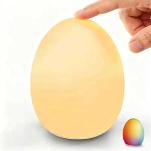 Baby Night Light, Silicone Egg Light for Kids, Portable Touch Night Lamp with 11 Colors Changing, Nursery Night Light for Breastfeeding, BPA Free, Eye Caring, Soft Baby Night Light, Silicone Egg Light for Kids, Portable Touch Night Lamp with 11 Colors Changing, Nursery Night Light for Breastfeeding, BPA Free, Eye Caring, Soft