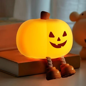 Cute Halloween Pumpkin Night Light Rechargeable for Nursery Bedroom | Squishy Silicone Pumpkin Light Cordless Dimmable Touch Bedside Lamp Jack O Lantern Nightlight for Halloween Gifts Party Decor Cute Halloween Pumpkin Night Light Rechargeable for Nursery Bedroom | Squishy Silicone Pumpkin Light Cordless Dimmable Touch Bedside Lamp Jack O Lantern Nightlight for Halloween Gifts Party Decor