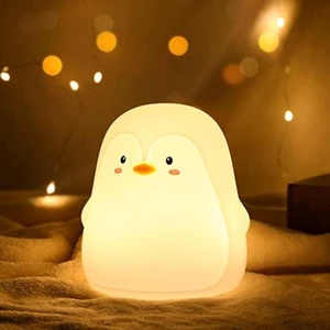 Night Light for Kids Lamp, 16 Colors Lamp Cute, Dimmable Baby Night Lights for Nursery,Silicone Rechargeable Nightlight for Kids Room, Kawaii Room Decor (Penguin) Night Light for Kids Lamp, 16 Colors Lamp Cute, Dimmable Baby Night Lights for Nursery,Silicone Rechargeable Nightlight for Kids Room, Kawaii Room Decor (Penguin)