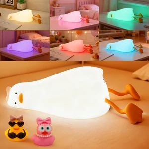 Lying Flat Duck Night Light,RGB Silicone Duck Lamp with Blind Box | App /Touch Control ,Color Changing,Rechargeable Cute Squishy Nursery Night Light,Dimmable Bedside Lamp with Timer for Kids Lying Flat Duck Night Light,RGB Silicone Duck Lamp with Blind Box | App /Touch Control ,Color Changing,Rechargeable Cute Squishy Nursery Night Light,Dimmable Bedside Lamp with Timer for Kids